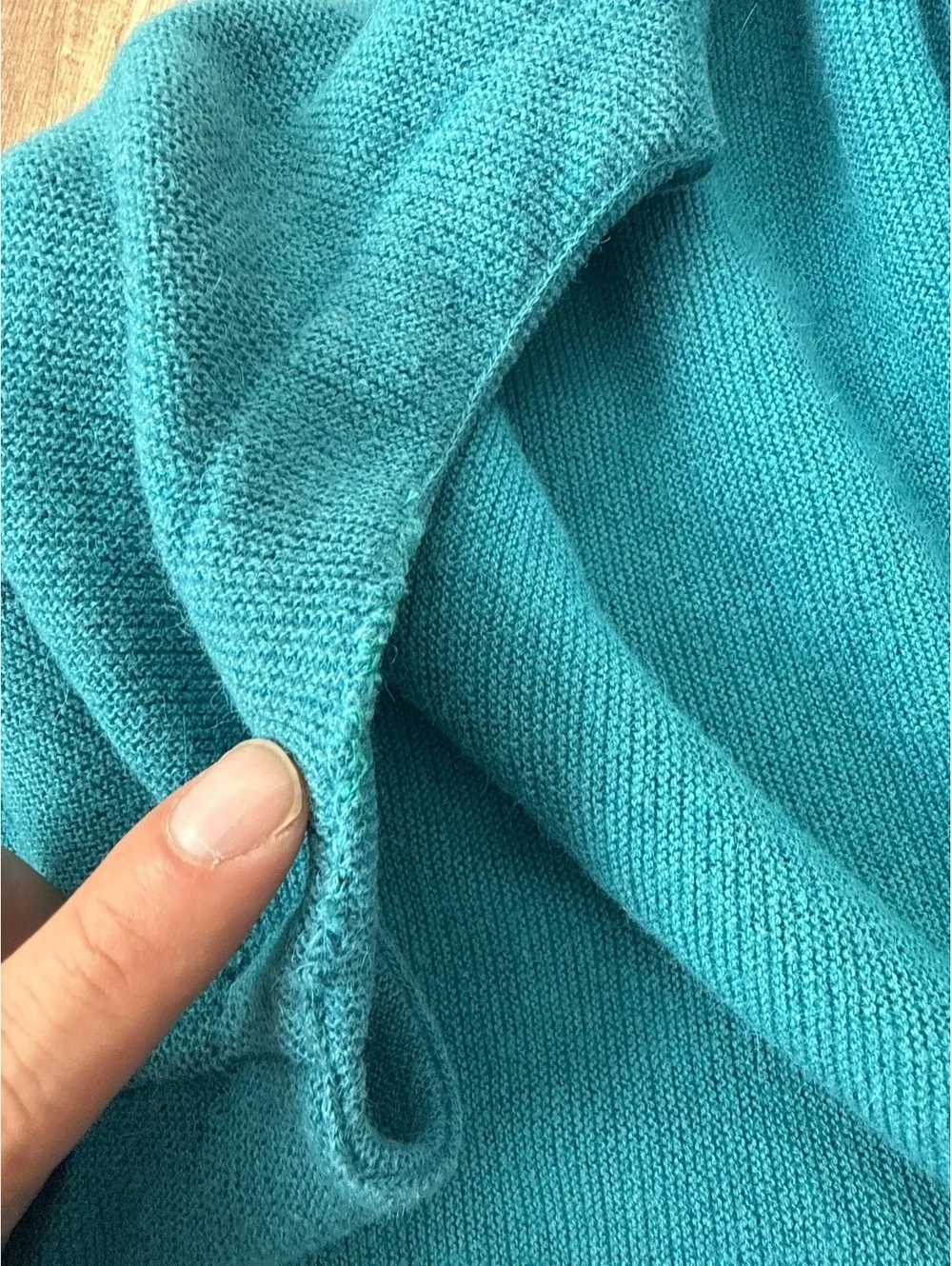 Como Sport Alpaca Pima Cotton Cardigan Sweater Men's Large Teal Made in Peru